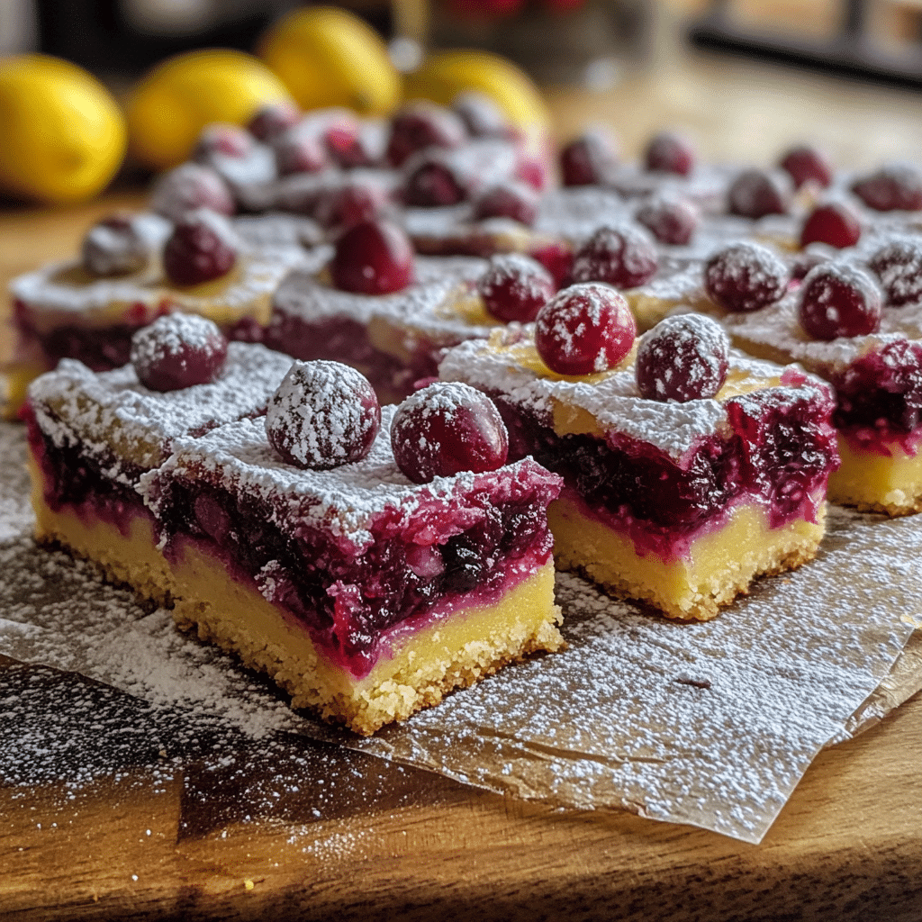 Vegan Cranberry Lemon Bars: A Bold, Tart, and Plant-Based Dessert Delight Vegan cranberry lemon bars vegan cranberry lemon bars on wooden board with powdered sugar