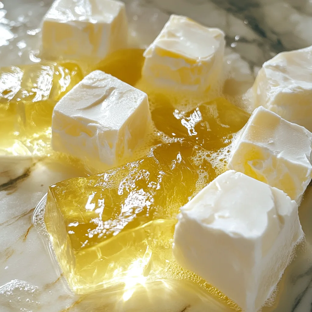 No-Bake Lemon Cheesecake Bars – Creamy, Zesty & Oven-Free Delight no-bake lemon cheesecake bars Dissolving lemon Jello and cream cheese for no-bake cheesecake